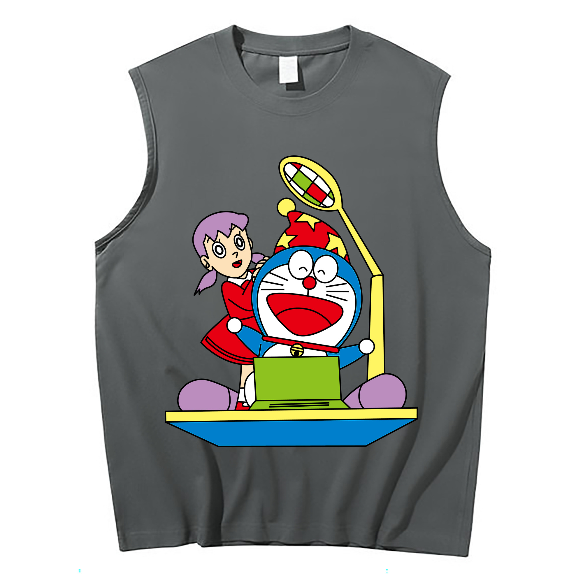 （画像用） ドラえもん みなもと しずか Doraemon Shizuka Minamoto コットン100％タンクトップ（フロントプリント）